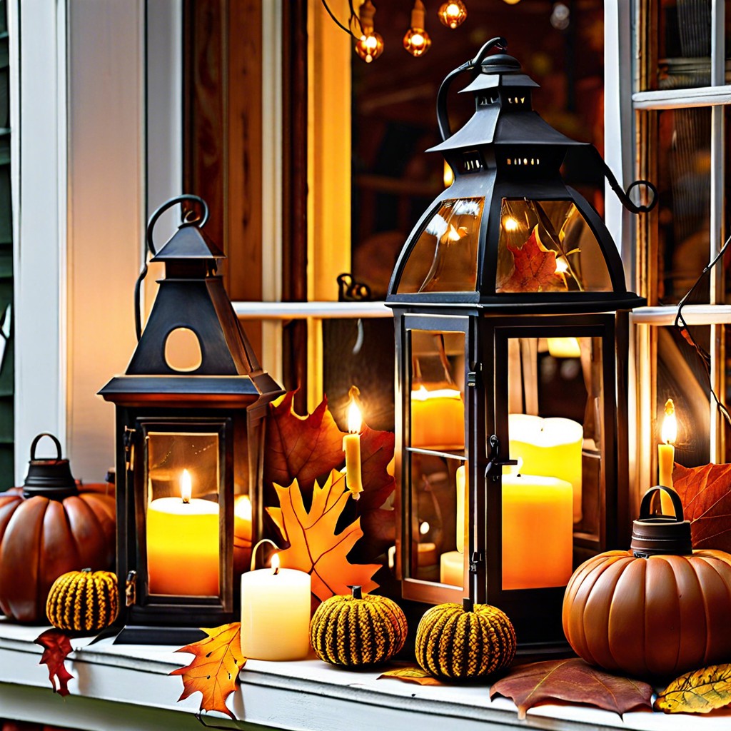 antique lanterns and candles