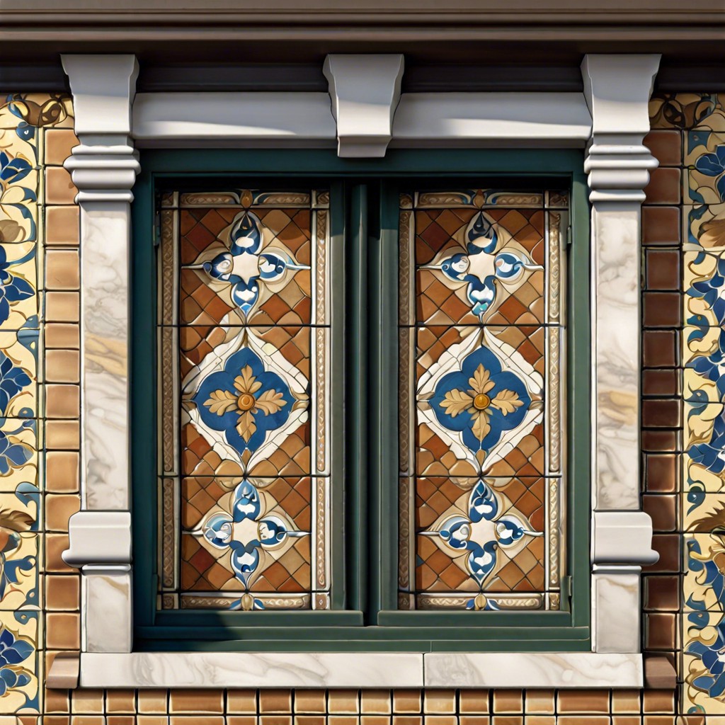 antique patterned tiles