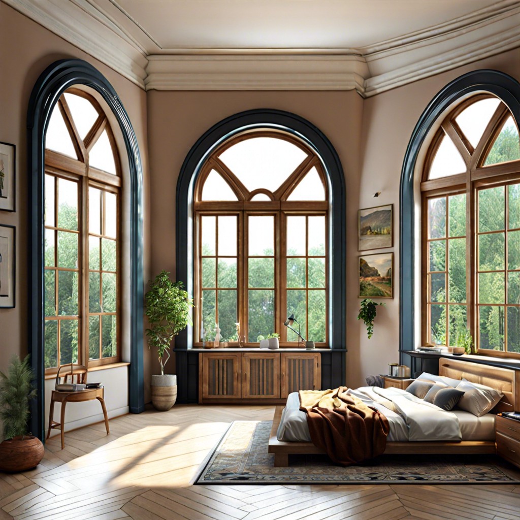 arched panoramic windows