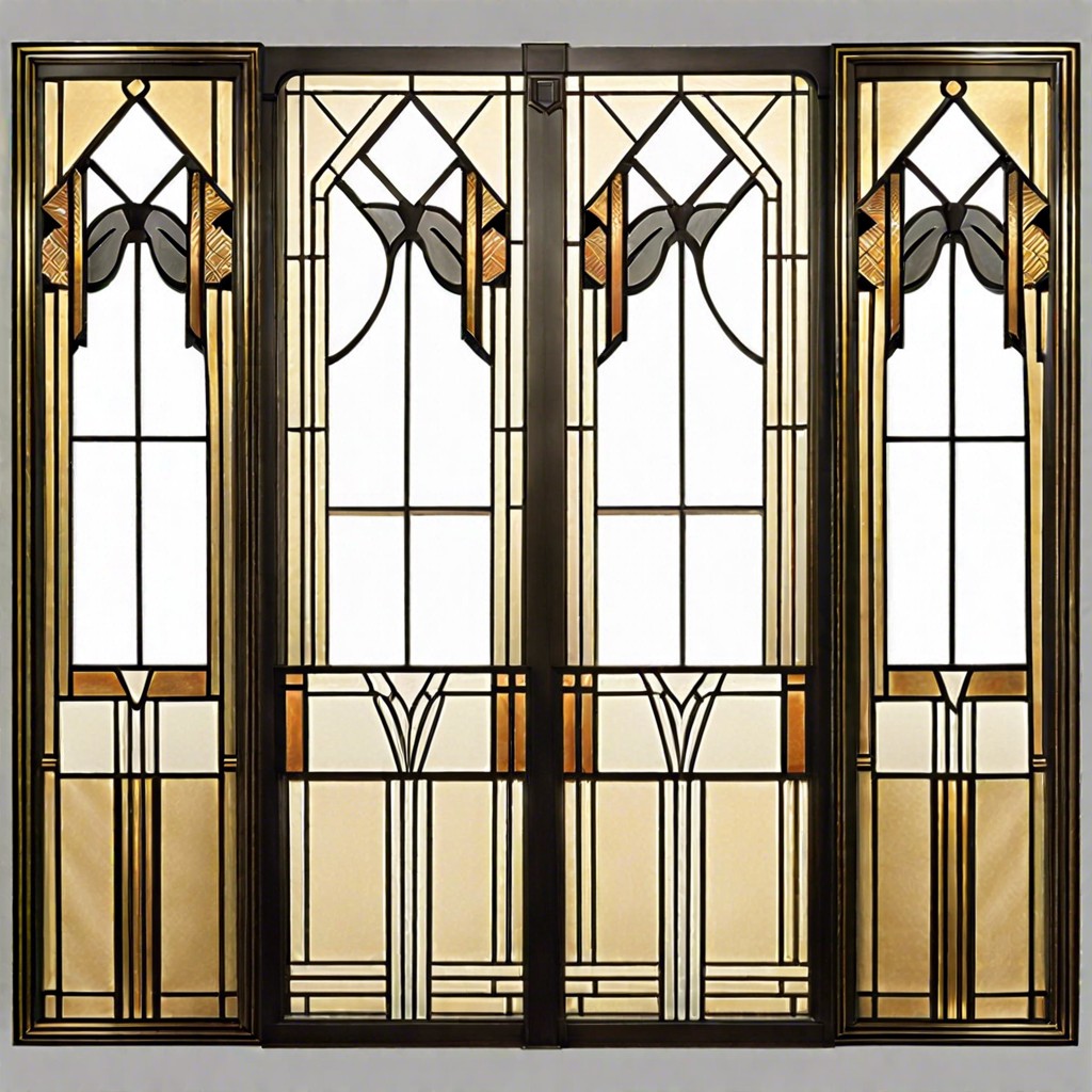 art deco with geometric patterns and contrasts