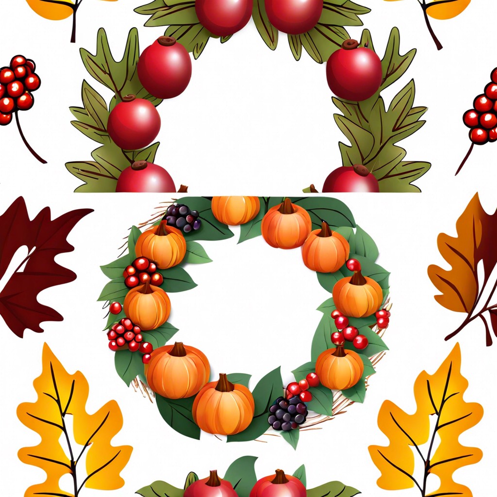 autumn wreath with berries