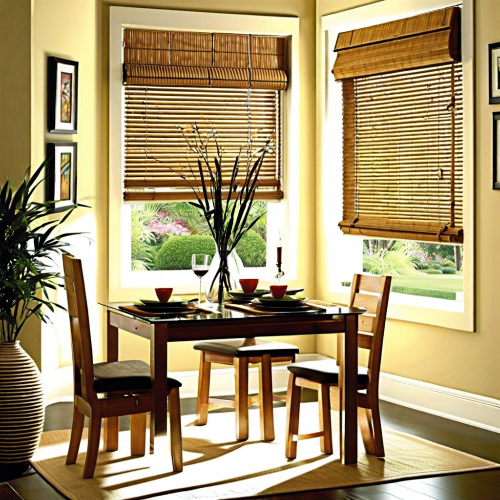 bamboo blinds for a natural texture