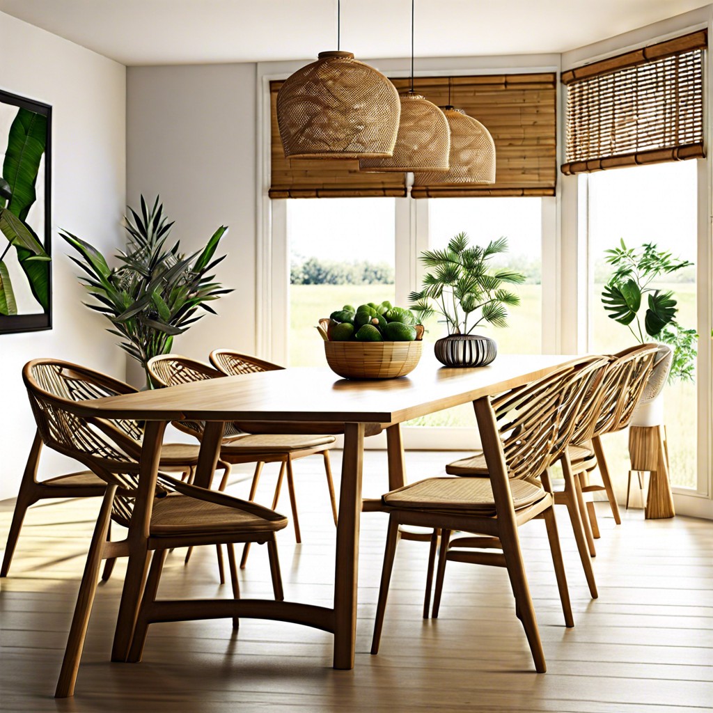 bamboo blinds for a natural touch