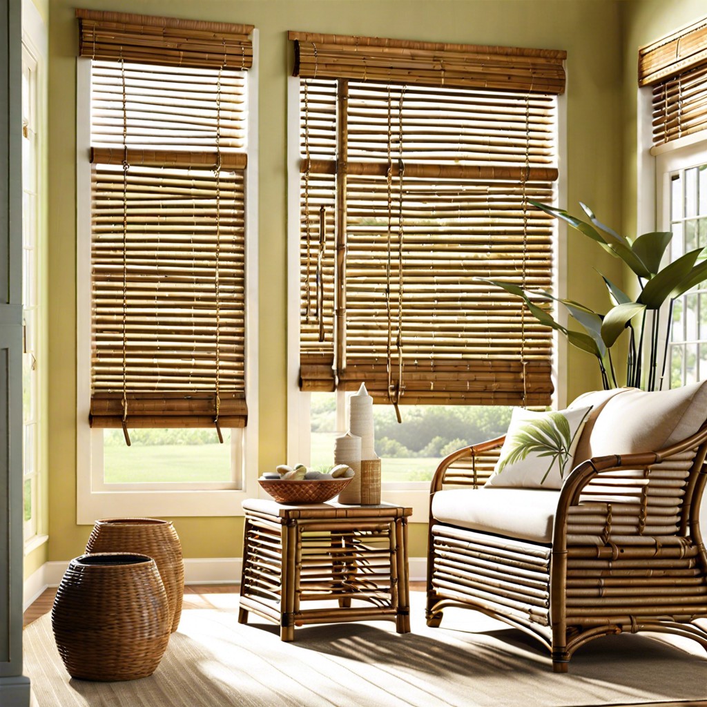 bamboo shades for natural texture