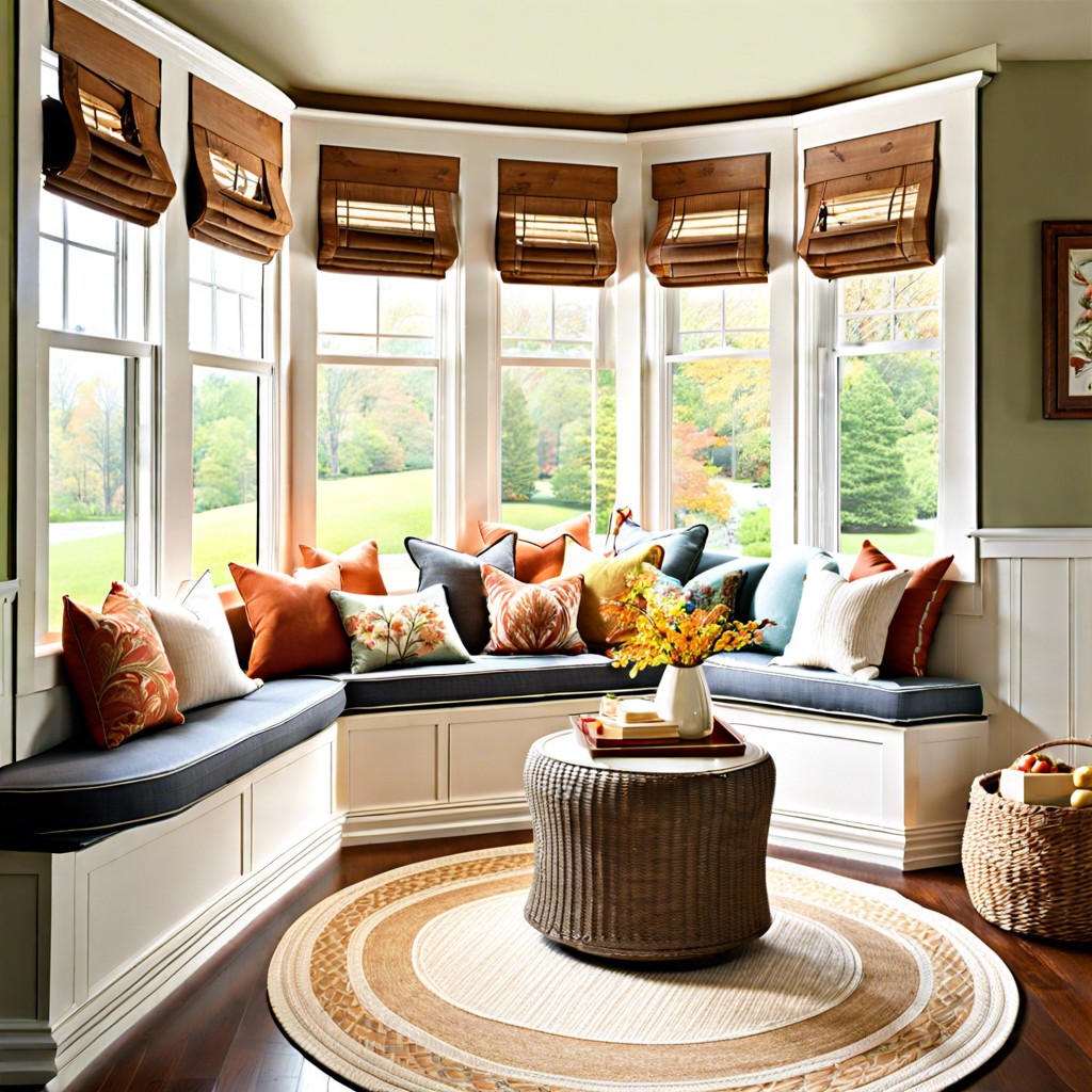 bay windows with seating