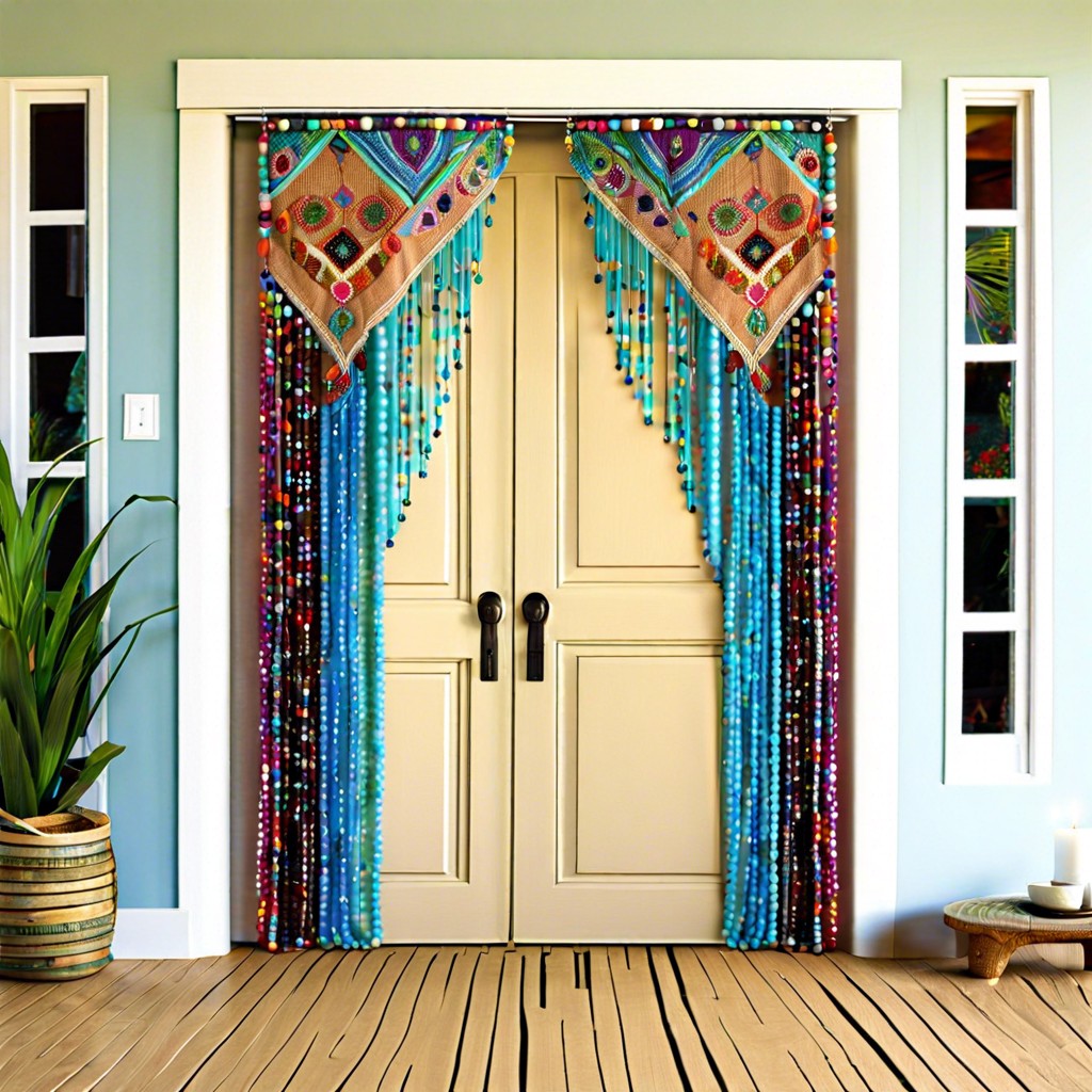 beaded curtains for a bohemian vibe