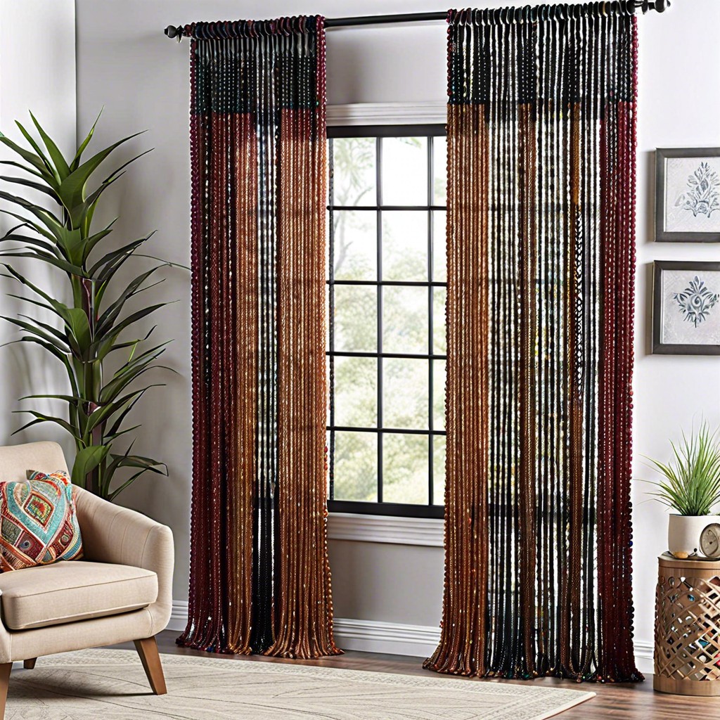 beaded curtains for boho flair