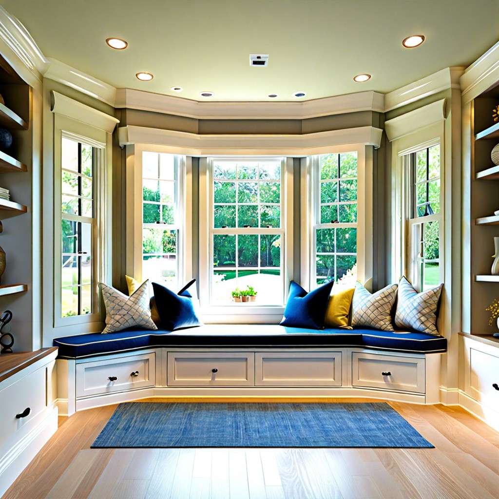 built in window seat with storage underneath