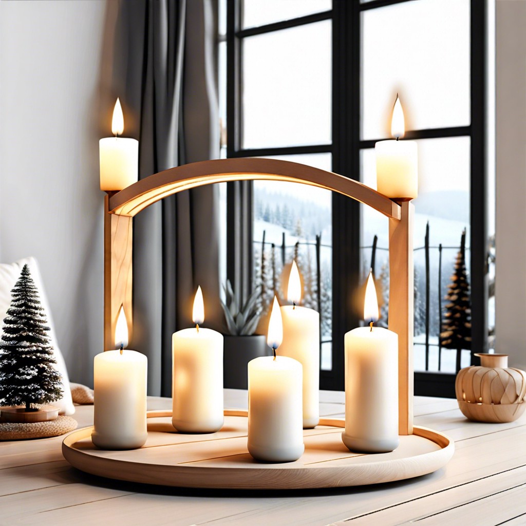 candle bridge displays place scandinavian style candle bridges on windowsills