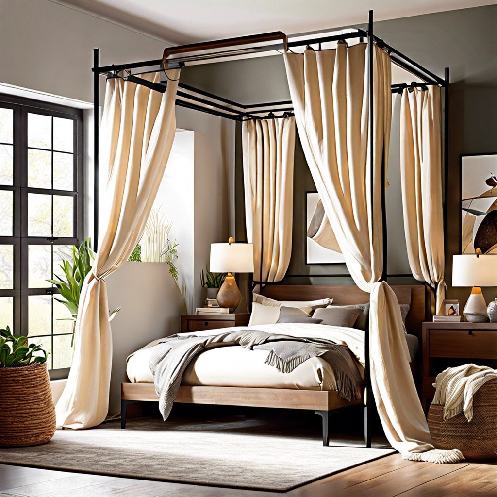 canopy bed for a cozy feel