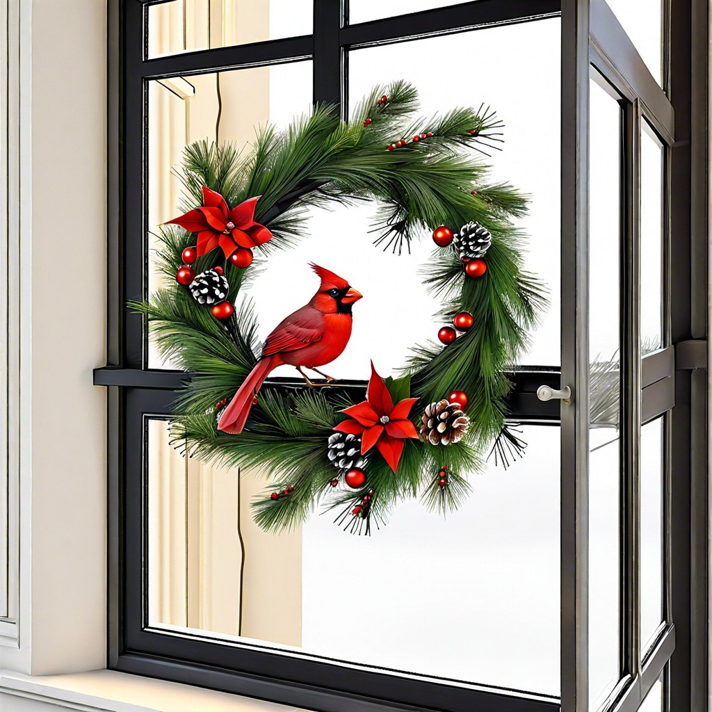 cardinal bird wreath