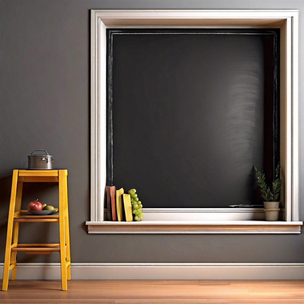 chalkboard paint trim