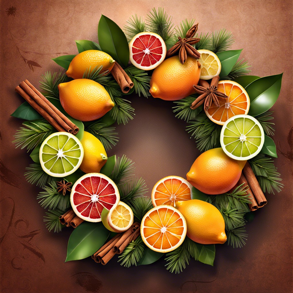citrus and cinnamon wreath