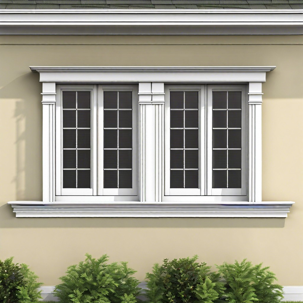 colonial with fluted trim and rosette corners