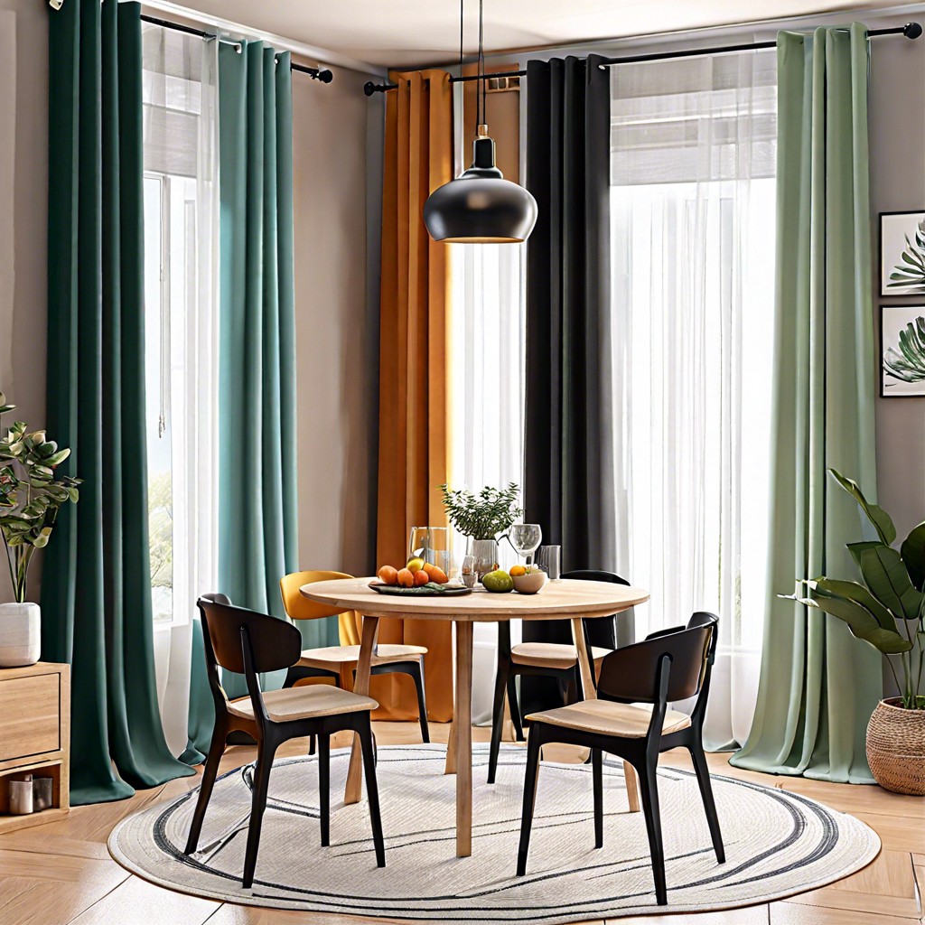 color blocked curtains