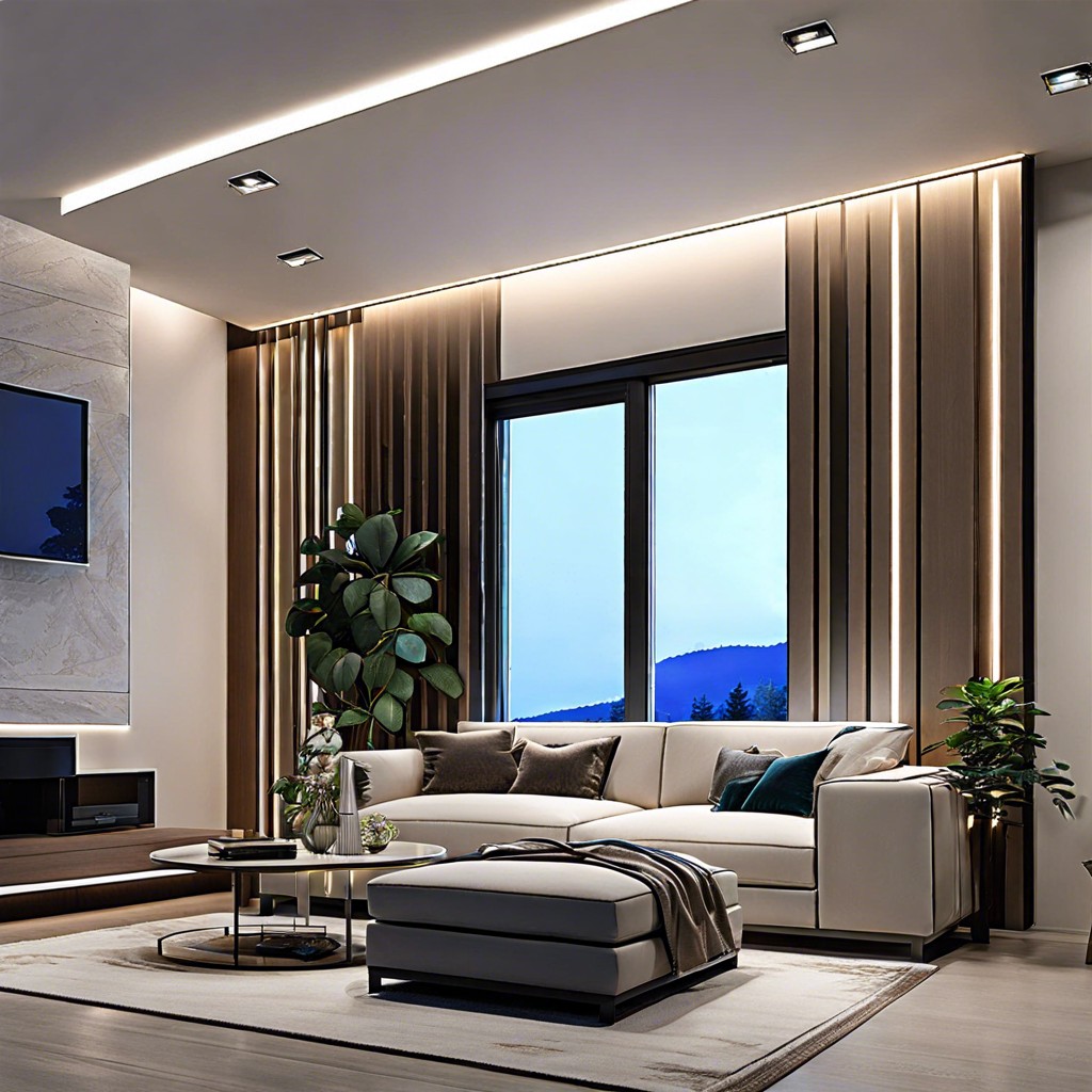 contemporary with hidden led lighting