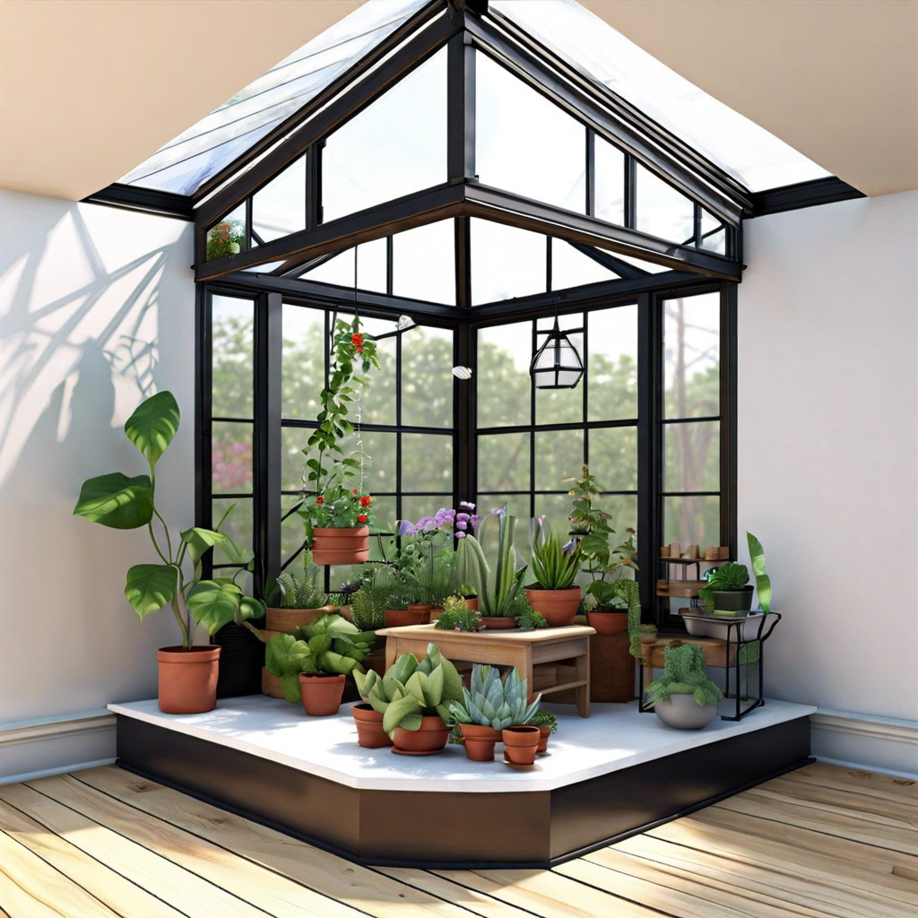 corner window greenhouse