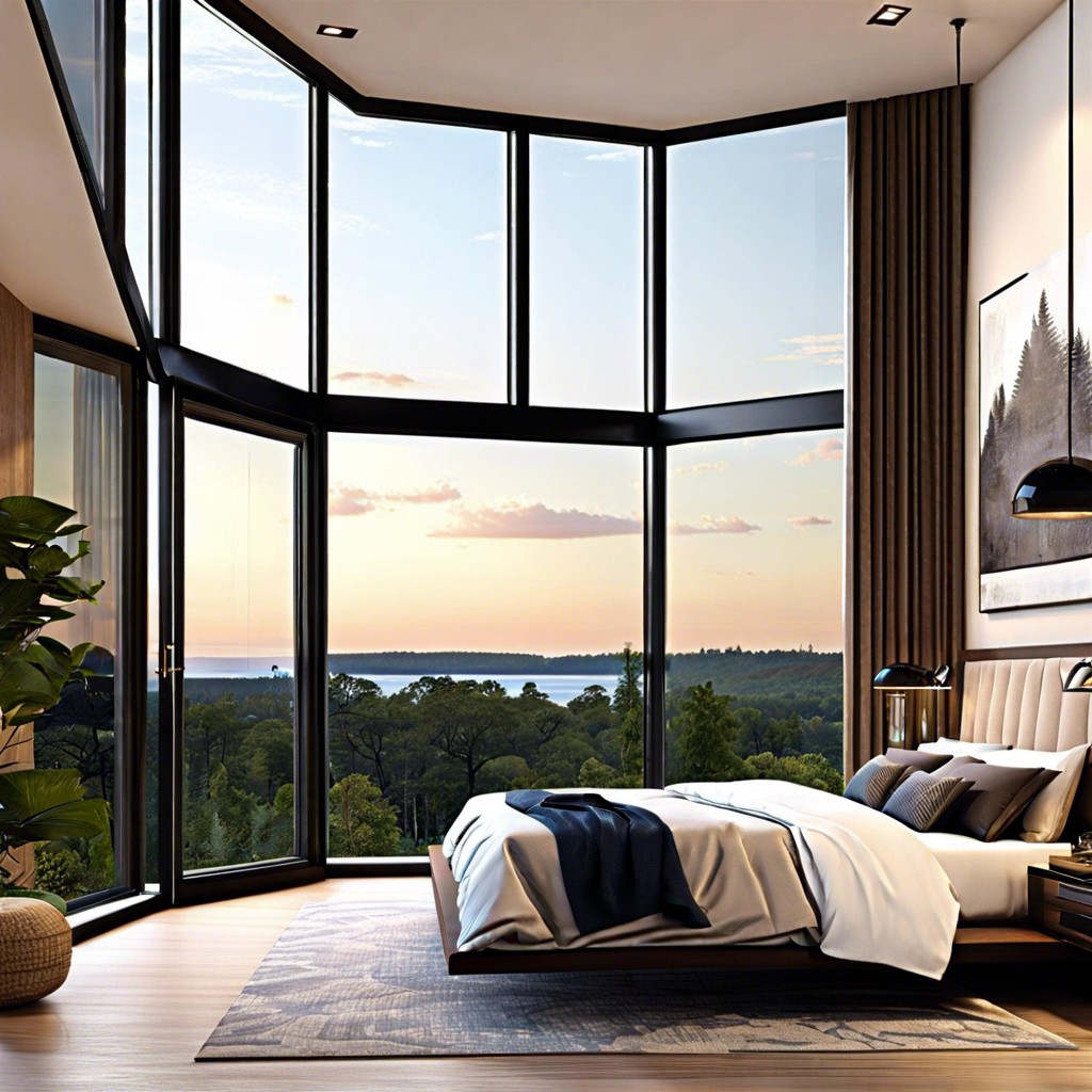 corner windows for panoramic views