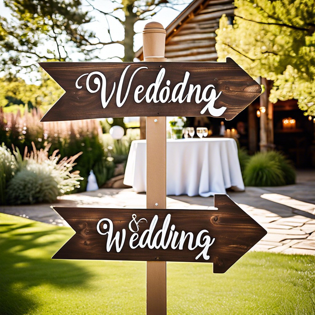 directional signs for venues