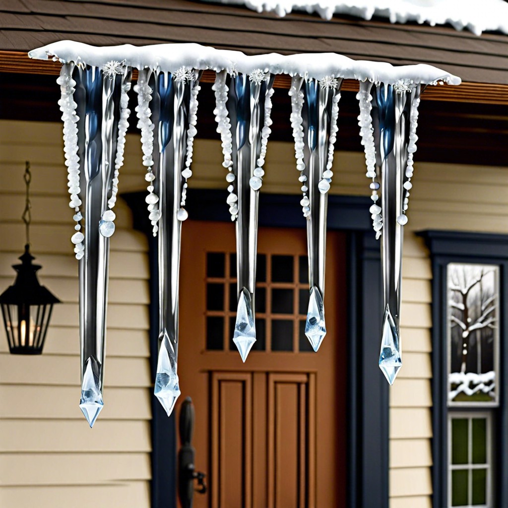 diy hanging icicle decorations