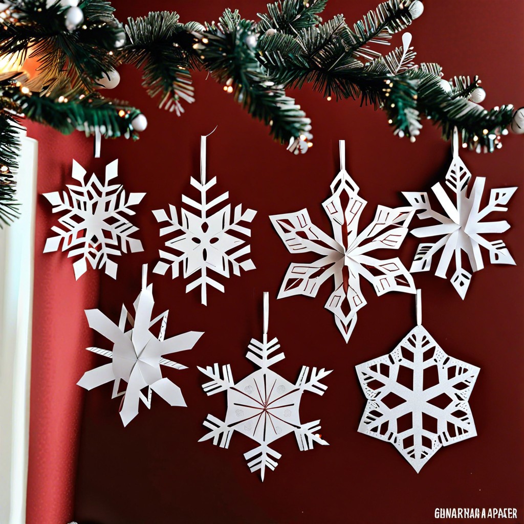 diy paper snowflakes garland