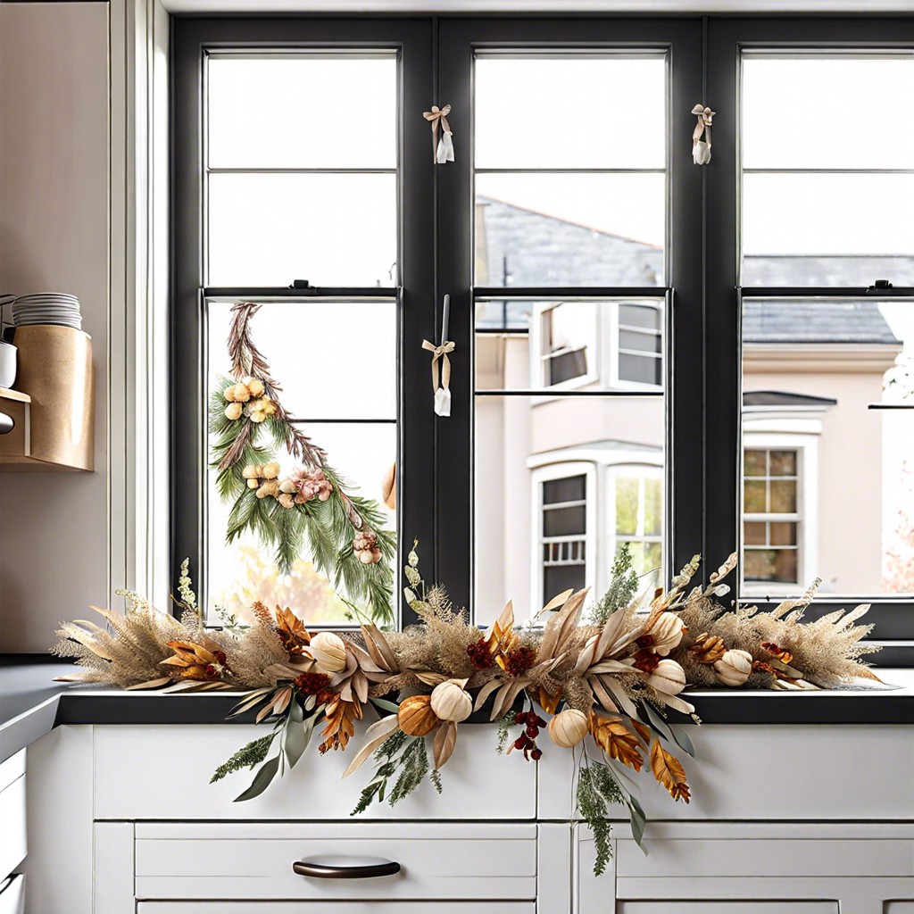 dried floral garland