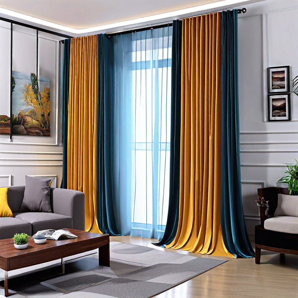 dual colored curtain panels
