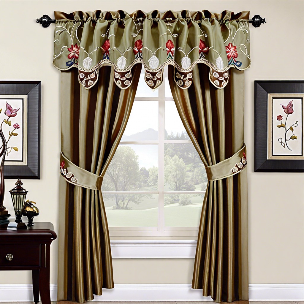 embroidered sheer valances