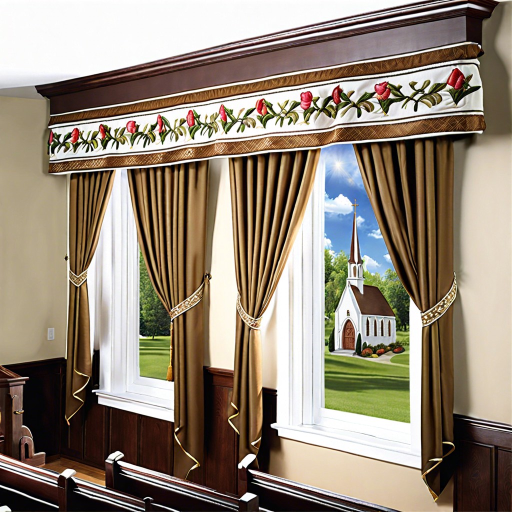 embroidered valances