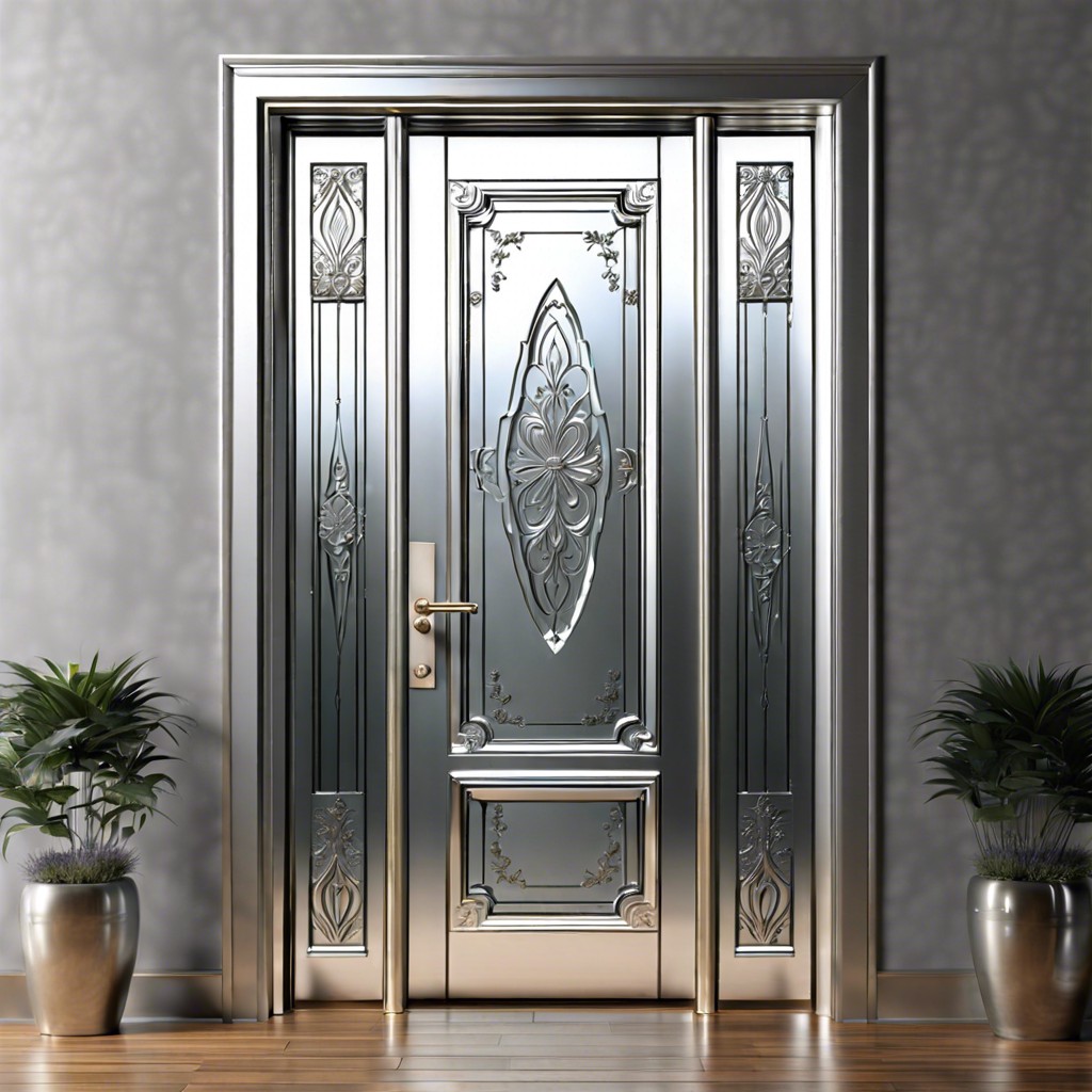 etched glass door for permanent beauty