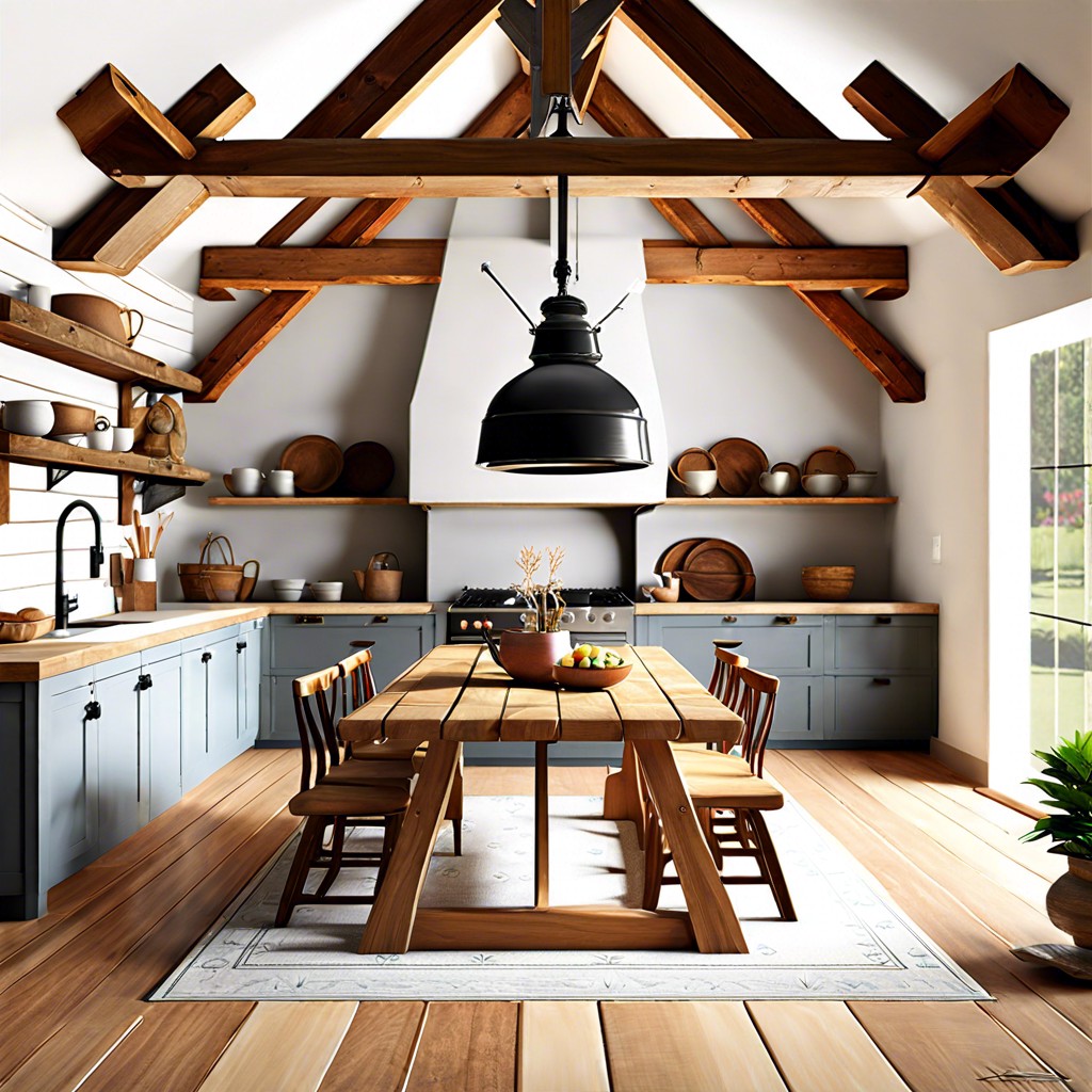 farmhouse rustic beams