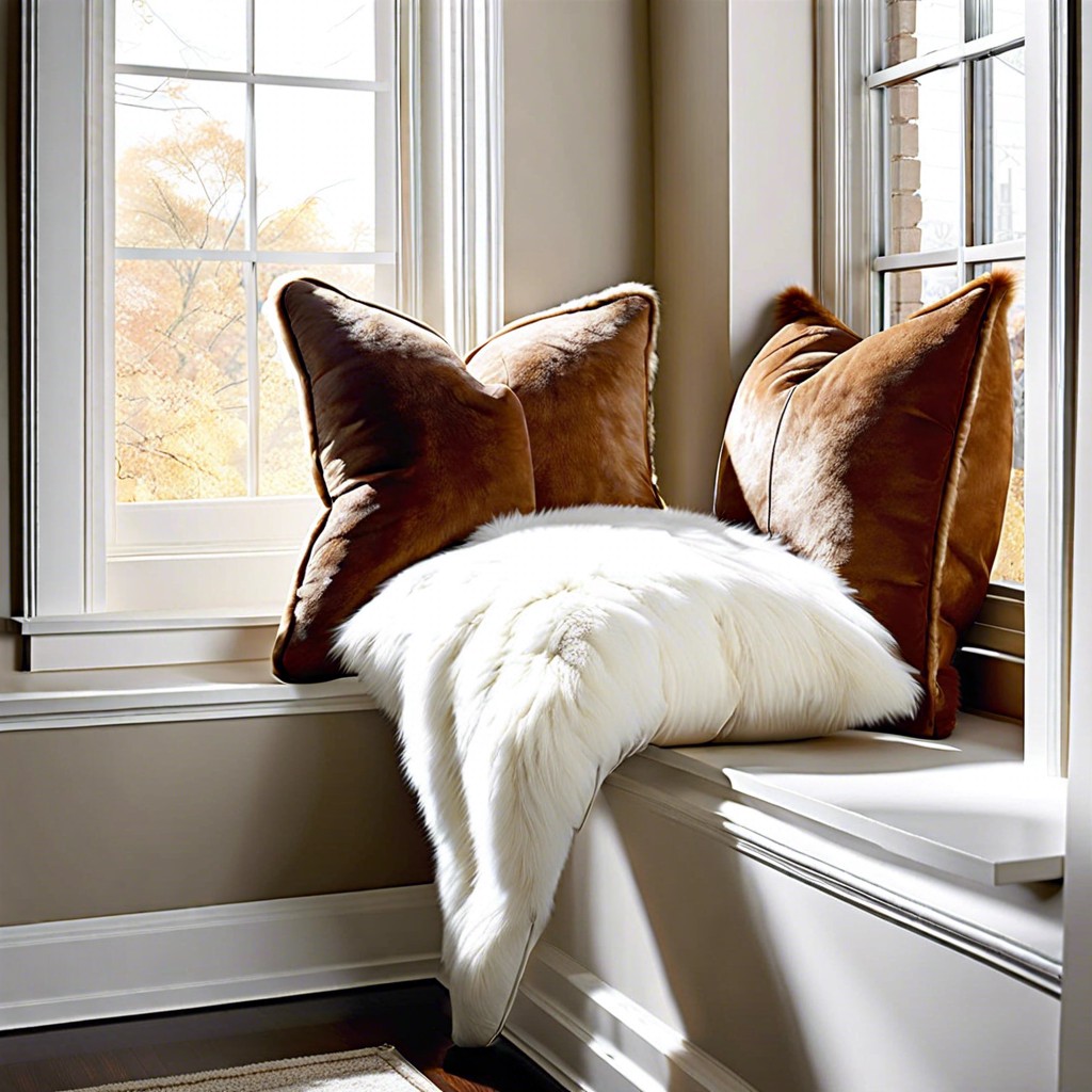 faux fur accent pillows