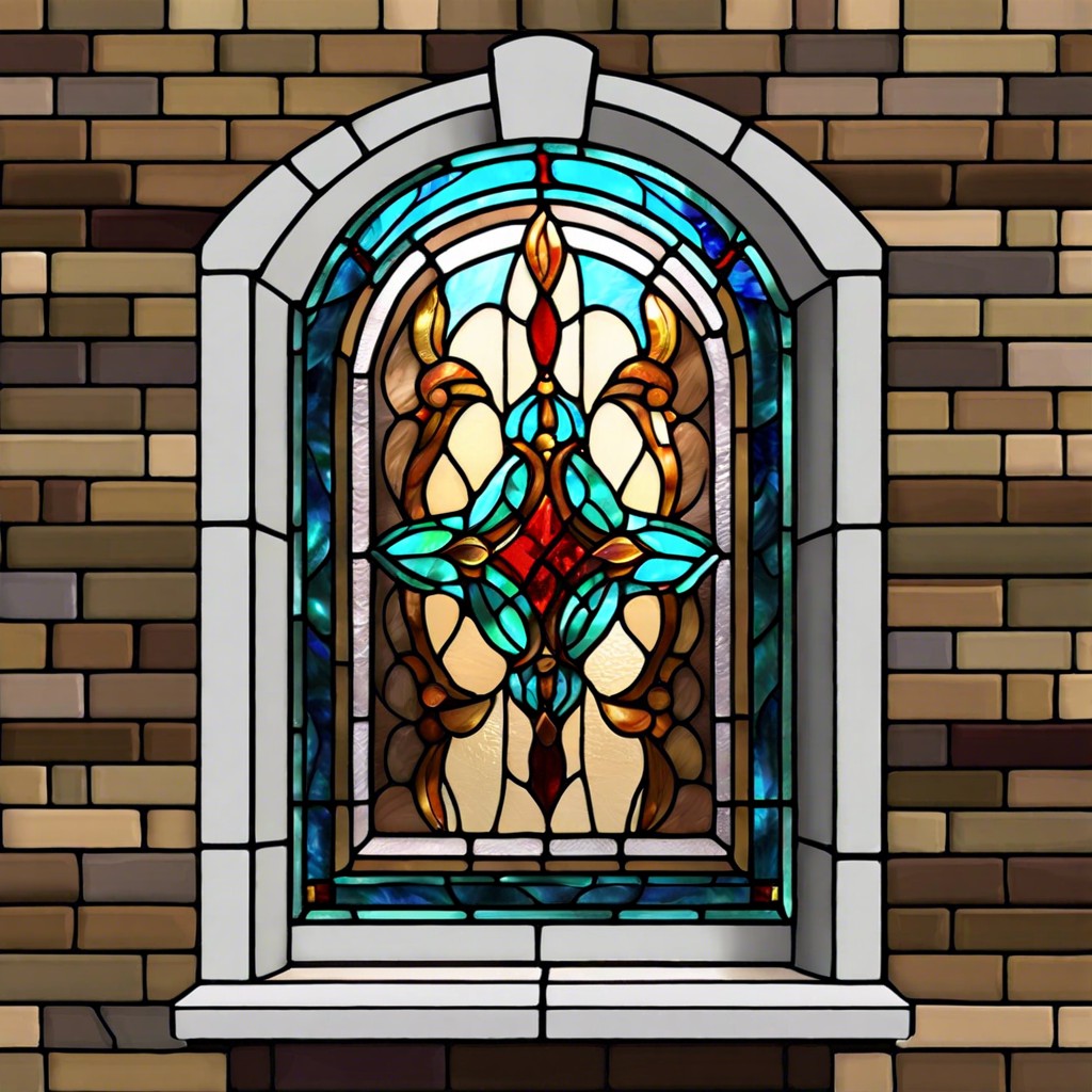 faux stained glass clings