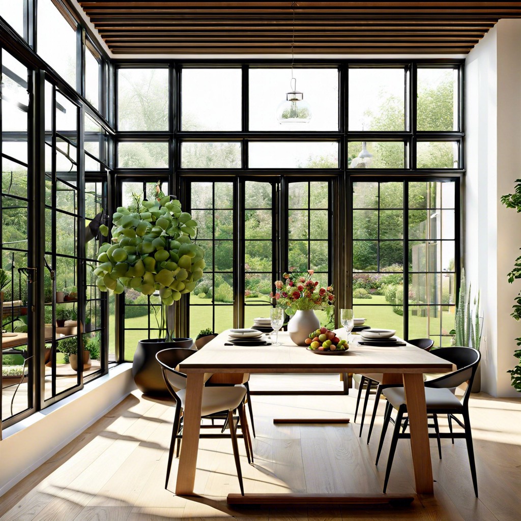 floor to ceiling greenhouse windows