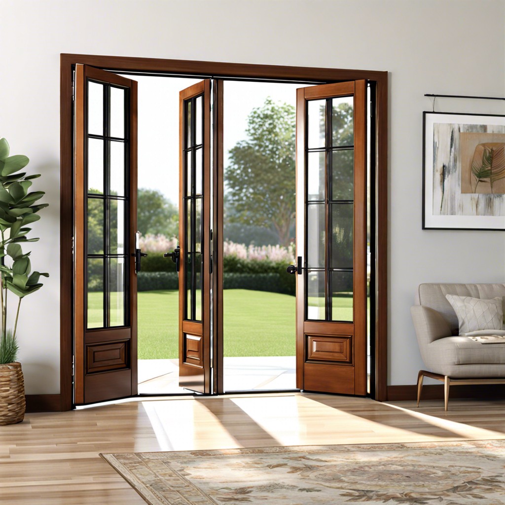 french doors with side panels