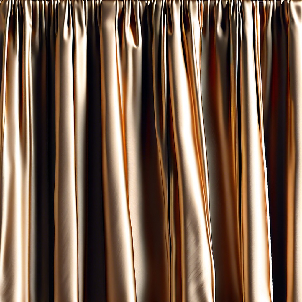 french pleated silk curtains