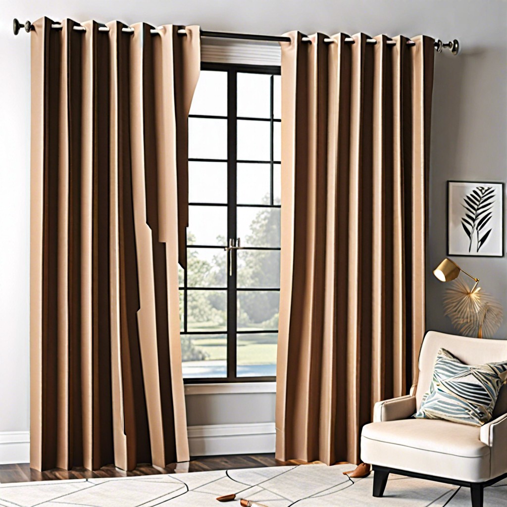 geometric cut out curtains