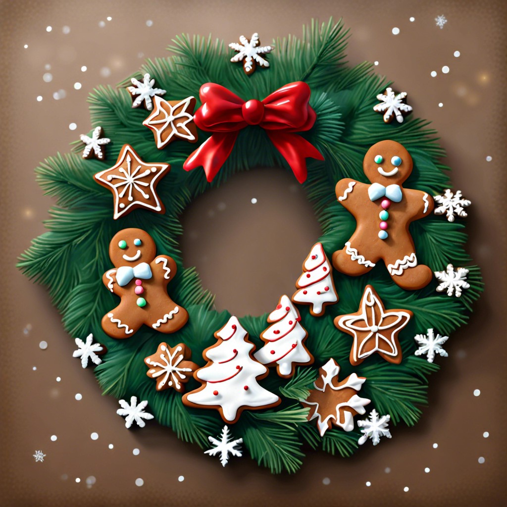 gingerbread cookie wreath
