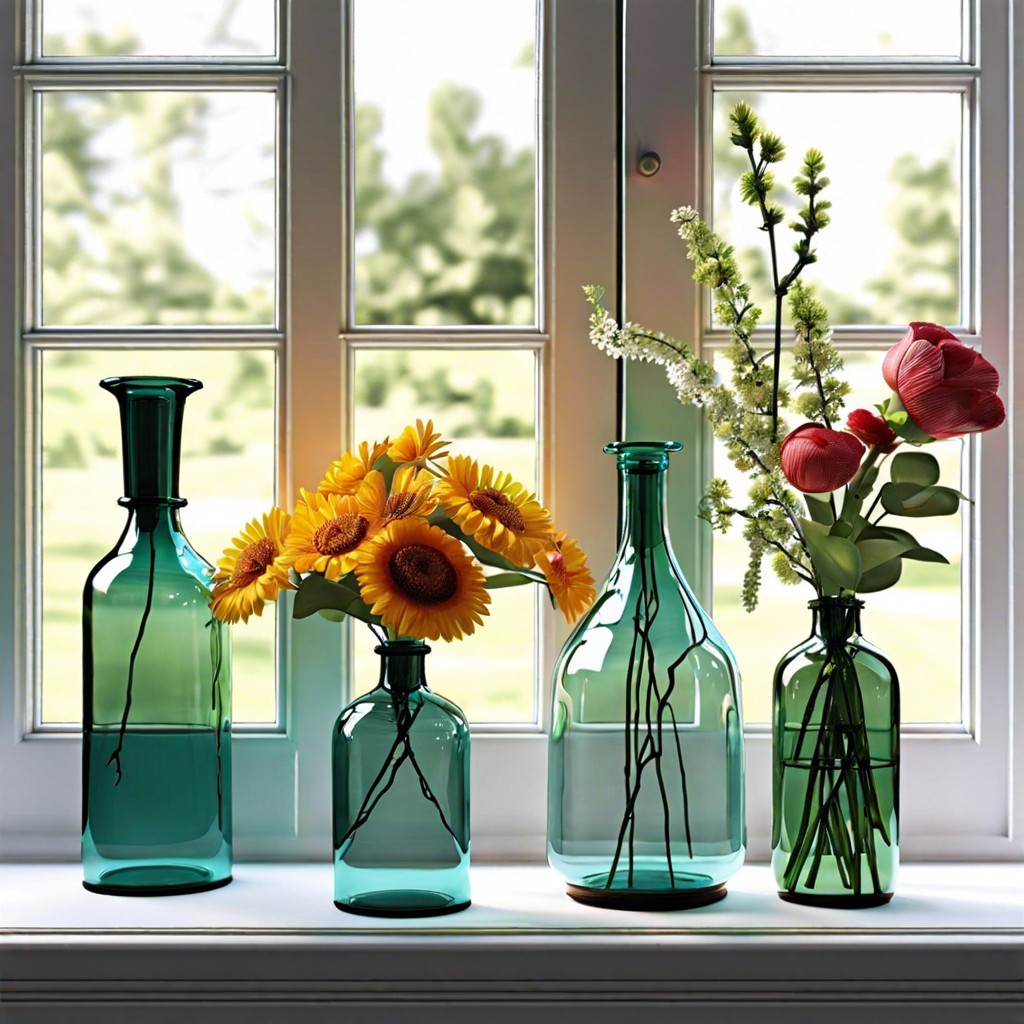 glass bottle vases