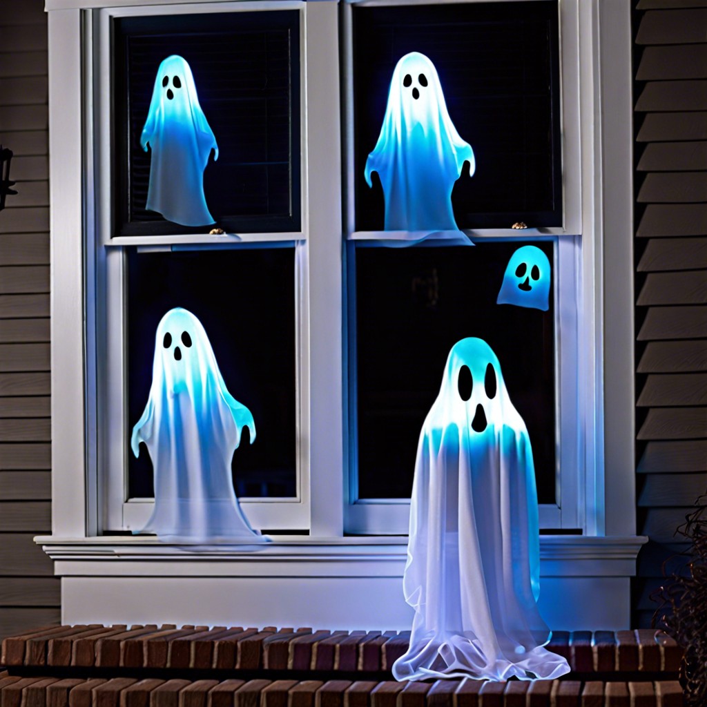 glowing ghost silhouettes