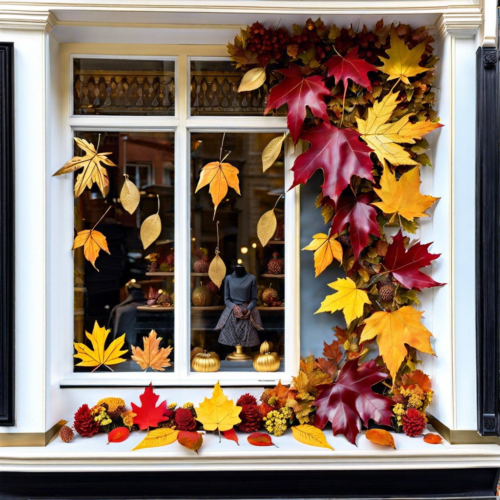 gold and crimson leaves