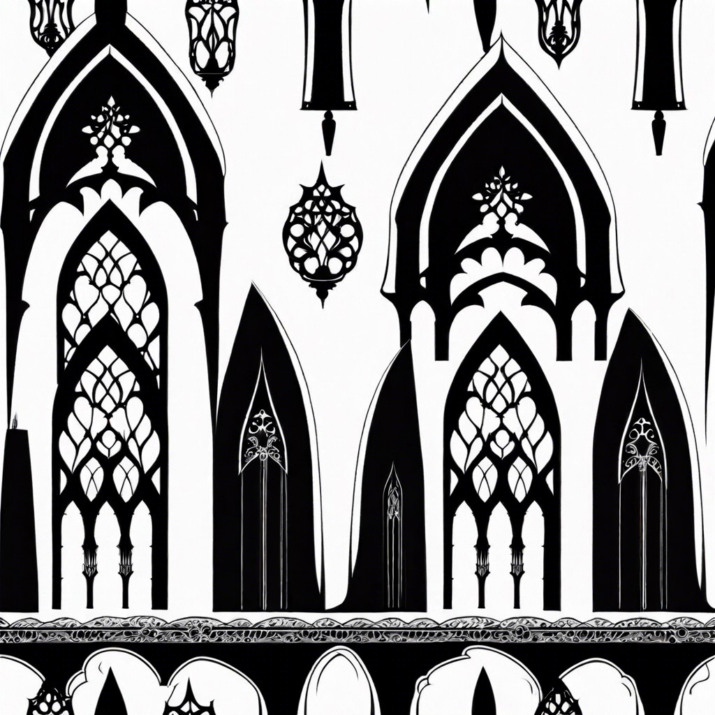 gothic arch silhouettes