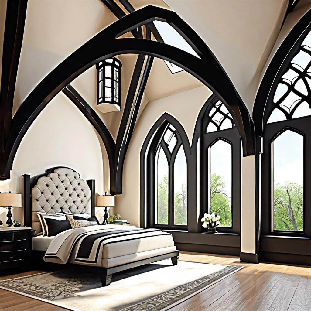 gothic style pointed arch windows