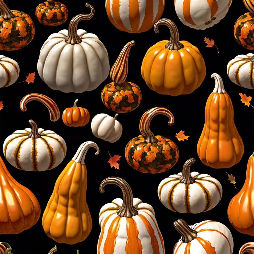 gourds and mini pumpkins