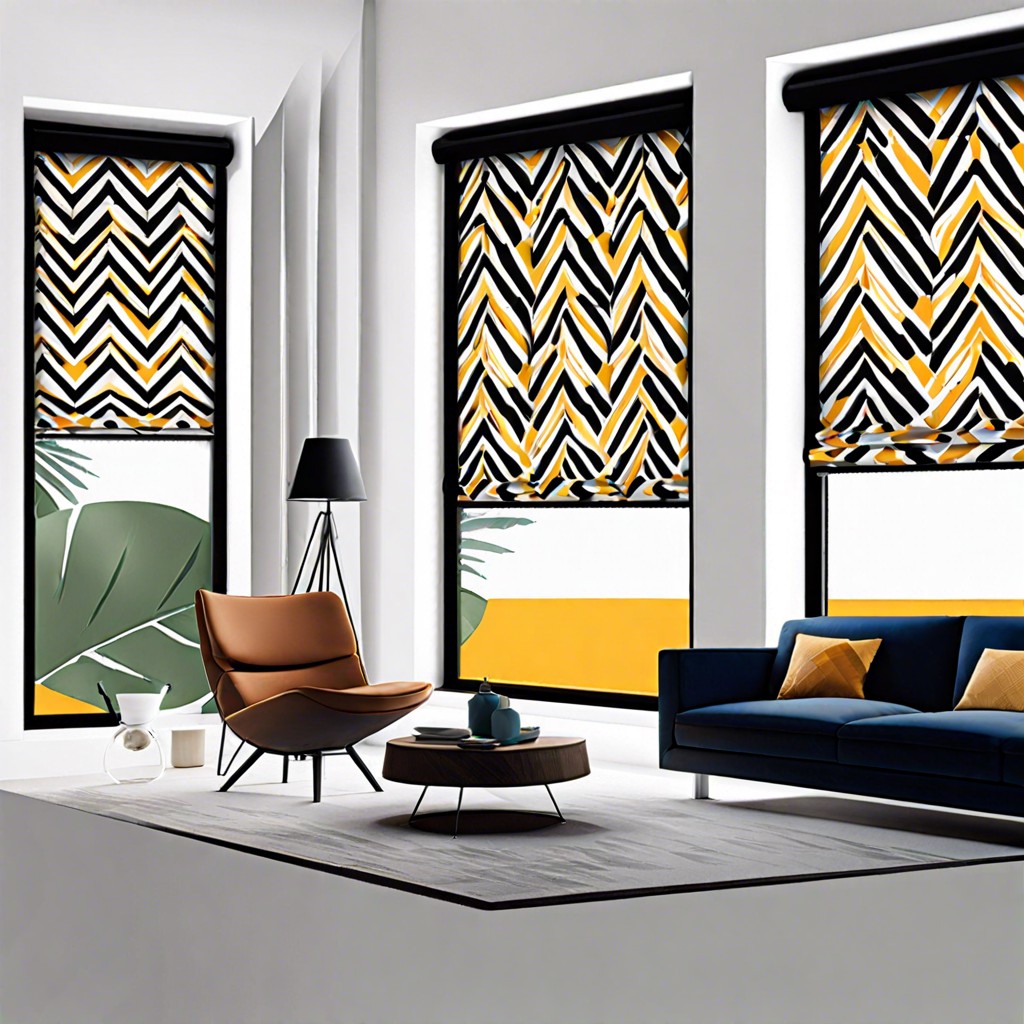 graphic roller blinds for a modern touch