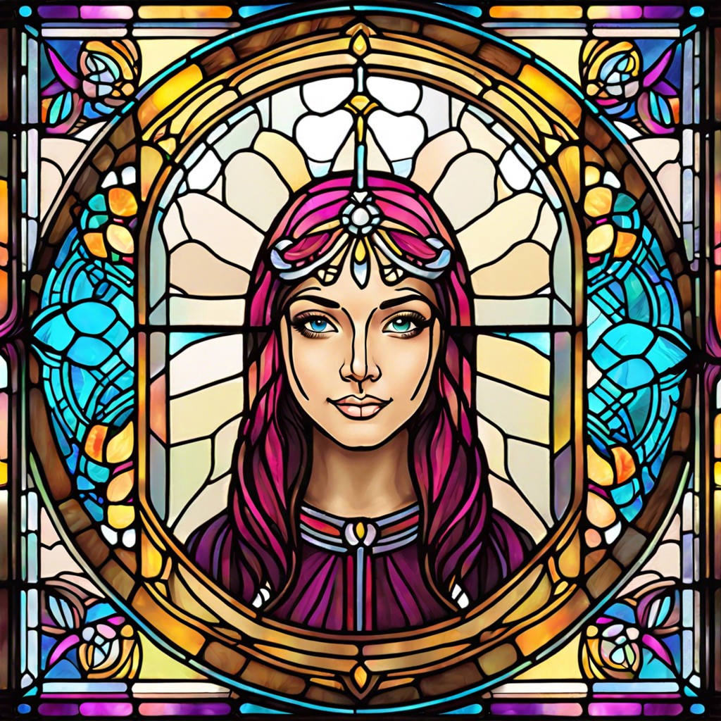hand drawn stained glass effect