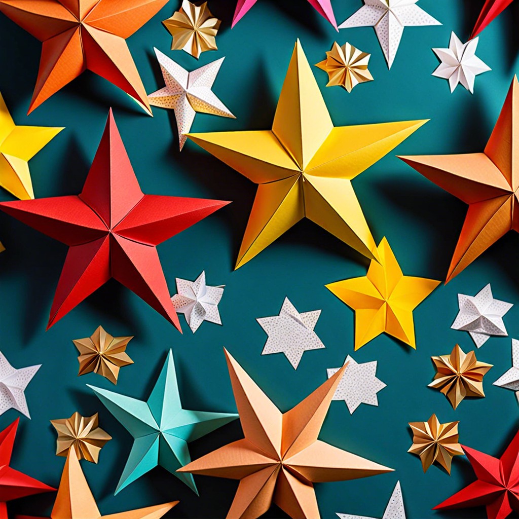 handcrafted paper stars