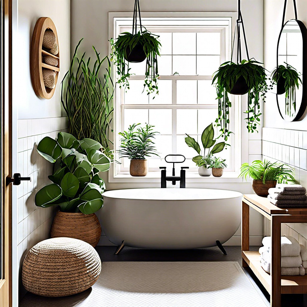 hang plants to add a natural element