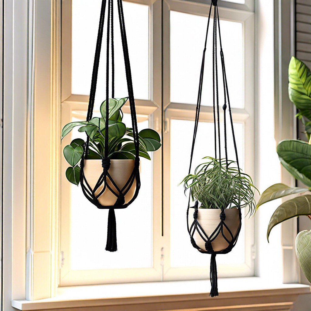 hanging macrame plant holders