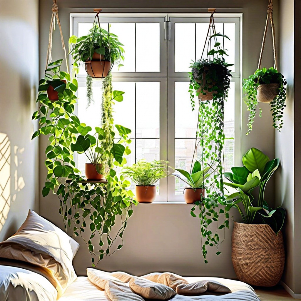 hanging plants screen